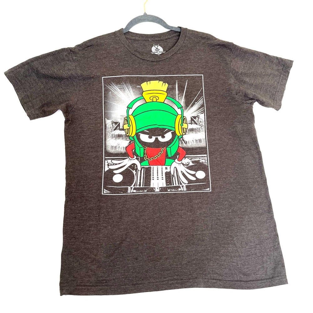 Warner Bros. Looney Tunes Marvin the Martian Gray L Graphic T-Shirt Cartoon